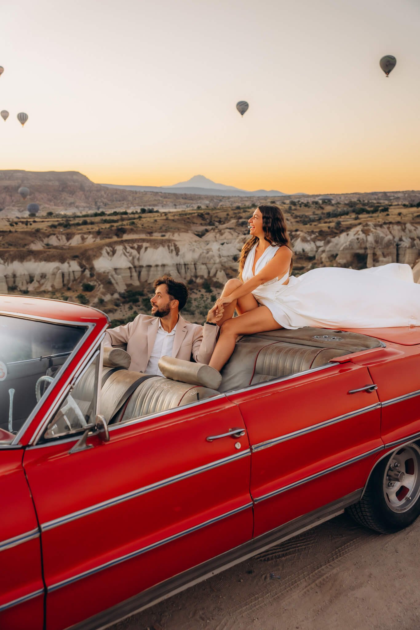 Riding into the sunrise